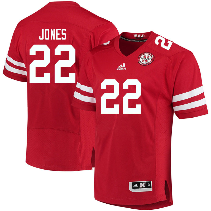 Women #22 Miles Jones Nebraska Cornhuskers College Football Jerseys Sale-Red